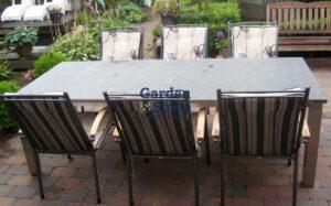 basalt sasino met rvs elegance garden stone natuursteen tuinmeubel