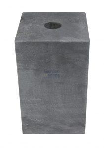 hardstenen poer met gat recht natuursteen grijs lichtblauw gezoet