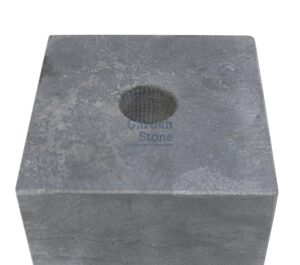 bovenzijde poer sokkel pilaar paal overkapping terras afdak met gat